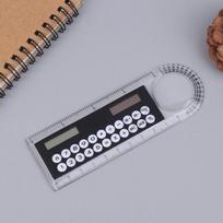 10cm Ruler Calculator Solar Card Mini Calculation Student Arithmetic Multifunctional Calculator Computer Digital Caliper