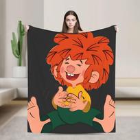 P-Pumuckl flanelinis pledas Žieminis Minkštas šiltas lovatiesė vaikų miegamajam Naujoviška lovatiesė Sofos lovos užvalkalas 100x150cm