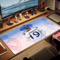 Mbappé Large Size Mouse Pad Large Gaming Table Cushion Non-slip Laptop Tablet Big Mousepad XXL Mat Mini PC Playmat With Lock edge 30cmx60cm(11.8x23.6inch) black
