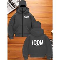 Men's Winter and Autumn Double Hooded Zipper Sweatshirt | Casual Sports Hooded Cardigan, Thick Warm Coat, Fashionable Multi Functional with Pocket XXXL orange