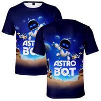9 spalvų Astro Bot Anime moteriški ir vyriški marškinėliai, animacinių filmų spaudiniai, apvali apykaklė, oversized, trumpos rankovės, madingi vyriški drabužiai, gatvės stilius S blue