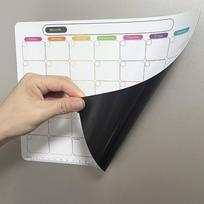 Magnetinis Šaldytuvo Sausai Trinamas Kalendorius Mėnesinis Planuoklis Baltoji Lenta Įrašų Pranešimų Lenta Bloknotas Virtuvės Šaldytuvo Dekoravimui white