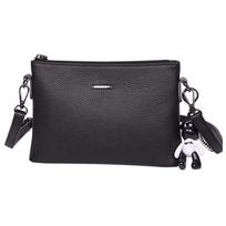 Happy RURU Women's Shoulder Bag, Small, Lightweight, Crossbody, Genuine Black Leather, Mini Smartphone Shoulder Bag, One-Shoulder Bag gray