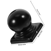 Tvirtas metalinis tvoros stulpo antgalis, tvorelių dangteliai, atsarginis, sodo vejos dekoravimas, elegantiškas klasikinis dizainas, greitas montavimas black