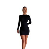 Cross-Strap Backless Sheath Dress: European & American Sexy Tight-Fit Party Outfit for Women Extra Small black