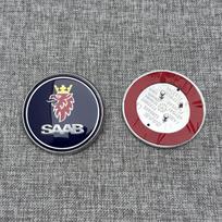 SAAB Priekinės ir galinės emblemos rinkinys: Modifikuoti variklio dangčio ir bagažinės ženkleliai (68mm Galinis lipdukas)