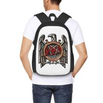 Slayer Heavy Metal Rock Band Student Backpack School Bag Hiking Travel Daypack for Men Women Fashion Bookbag Shoulder Bags One Size black