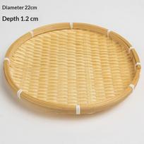 Hand-Woven Natural Bamboo Trays And Winnowing Baskets Are Suitable For Storing And Holding Food And For Home Decoration A4 beige