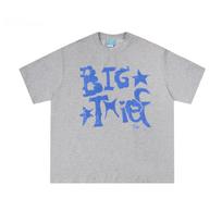 Big Thief Baqnd Logo T-shirt Summer Grunge T Shirt 100% Cotton Tshirt Cotton Fashion Unisex Tees XS pilka spalva