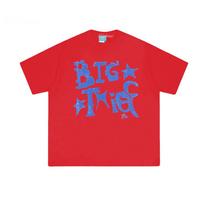 Big Thief Baqnd Logo T-shirt Summer Grunge T Shirt 100% Cotton Tshirt Cotton Fashion Unisex Tees M blue