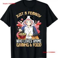 Just A Femboy Who Loves Anime And Gaming Crossdressing T Shirt Vintage Stretched Stylish Designer Clothes Vintage 3XL