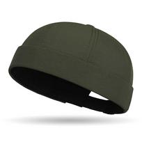 Retro Corduroy Brimless Docker Cap Men Women Landlord Hat Solid Color Streetwear Hip Hop Hats Adjustable Beanie Dome Hats Unisex black