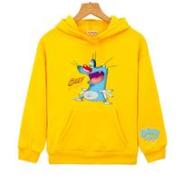 Oggy ir Tarakonai Berniukų Hoodies Komiksai Patogūs berniukų/mergaičių Pavasaris Ruduo Nauji Vaikų Hoodies Šilti džemperiai Kawaii Sportinė apranga 140 orange
