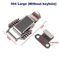 Stainless Steel 304 Spring Hasp Toolbox Toggle Latches Lock Hardware Accessories as the picture