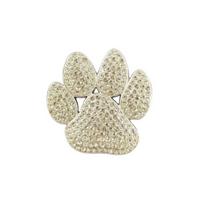 Paw Print Brooch for Women Rhinestone Cat Dog Foot Pin