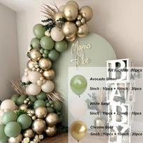 Brown Coffee Beige Green Balloon Garland Arch Kit Baby Shower Boy Girl Birthday Party Decoration Wedding Engagement Green Balloon Baptism Christening