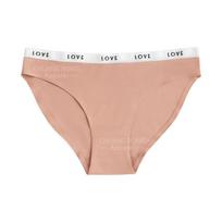 Sexy personalized letter-printed underwear for women, seamless without buttocks, low-waisted nylon breathable sports briefs XL white