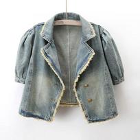Women's Summer-Style Frayed-Edge Denim Jacket: Korean-Style Loose-Fit, Slimming Casual Top XXS gray