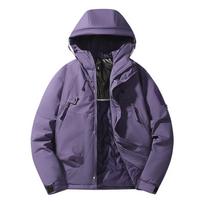 Winter Graphene Heated Puffer Jacket Men's Windproof Waterproof Hooded Tactical Coat Multi-Pocket Outdoor Commute Couple Parka XS black