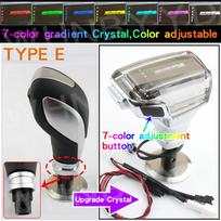 LED Crystal Gear Shift Knob For Ford Kuga Escape Mondeo Fusion Ecosport 13-16 Automatic Transmission Lever Shifter Handle Stick E style gray