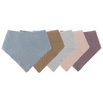Baby Infant Cotton Bib Newborn Solid Triangle Scarf Feeding Saliva Towel Bandana Burp Cloth Boys Girls Gift 3/4/5pcs/Set gray