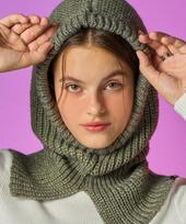 KOLEAT [Real Knit Ver.] Winter Face Warm Balaclava Hat [Khaki] Free