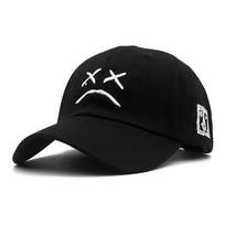 Lil Peep Baseball Cap Sad Face Expression Funny Soft Top Cap Unisex Hat Trend Adjustable juoda
