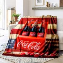 Christmas gift Halloween themed cola beverage Coca Cola blanket soft home furnishing nap decoration four seasons warm Sherpa blanket U17 130cm x 150cm