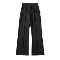 New Summer Micro-flare Suit Pants for Men's Trendy Loose and Handsome Floor-shaft Trousers XXXL black