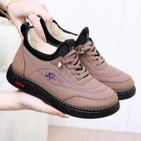 Winter New Women's Casual Cotton Shoes with Fleece Comfortable Warm Slip-resistant Durable Free Shipping Women's Cotton 39 gray