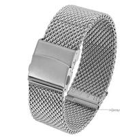 Milanietiškas laikrodžio dirželis 18mm 20mm 22mm 24mm Nerūdijančio plieno metalinis laikrodžio dirželis Universalus dirželis 12mm 14mm 16mm Juodas Rožinio aukso apyrankė 24mm gray