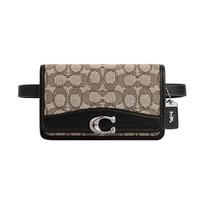 COACH fanny pack Bandit 19 classic presbyopic logo lock multi-function pocket jacquard canvas with glove tanned fabric with cow leather chest bag