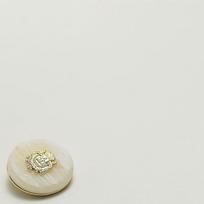 Xiaoxiangfeng Metal Resin Suit Jacket Button Women'S Sweater Fur Coat Decorative Button 2 #[Crown Shield White] 17mm