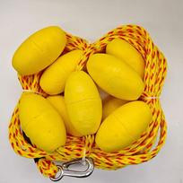 60 Tow Rope with Floats for Up to 6 Users Red Spots yellow