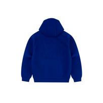 SYNAWORLD Men's Black Neoprene Embossed Hooded Jacket - Trendy Outerwear M blue