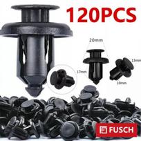 120X Bumper Clips 10Mm Panel Clips Bumper Fender Fastener Push Rivets For Honda black