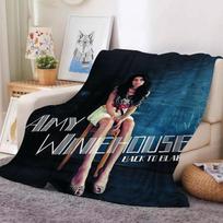 Famous Music Singer Amy W-winehouse Blanket Warm And Soft Suitable For Bedroom Living Room Sofa Bed Office Travel Camping 30x40in black