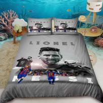 Duvet Covers Stylish Messi-Print Bedding Set Includes A Duvet Cover And Comforter, Suitable For Teenagers, Children EU Single 135x200cm