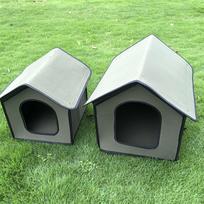 Foldable Cat House Outdoor Waterproof Rainproof Detachable Pet Cave Nest Tent Accessories For Kitten Puppy Medium grass green#1