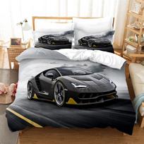 Sports Car Duvet Cover Sets Race Car Bedding Sets With Pillowcases For Teenagers Kids Boys Cool Bedroom Decor EU Single 135*200cm/53x79in 3pcs