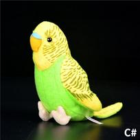 Kūrybingas papūgos paukščio pliušinis žaislas Mielas papūgos paukštis Minkšta lėlė vaikams žaislas papuošti gimtadienio dovana C yellow-green
