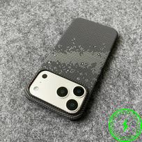 Slim Rugged Carbon Fibre Kevlar Pattern Magnetic Case For IPhone 17 Air 16 Plus 15 14 13 Pro Max Frameless Shockproof Hard Cover iPhone 13 Pro gray