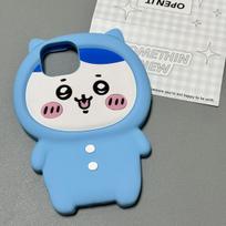 Anime Chiikawa Cute 3D Silicone Phone Case Kawaii Cartoon Ears Soft Protective Cover For Iphone 17 -15 -13 Fans Girls Trend 15pro