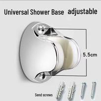 Universal Adjustable No-Drill Shower Head Holder gray