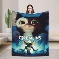 Gizmo Mogwai Monstras Gremlins Flanelinis pledas Minkštas pledas svetainei Lėktuvo kelionėms Juokinga lovatiesė Sofos lovos užvalkalas 75x90cm