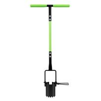 Bulb Planter Portable Long Handle Versatile Use Carbon Steel Bulb Tool Plugger Tool for Repair Gardening Lawn Planting Garden green