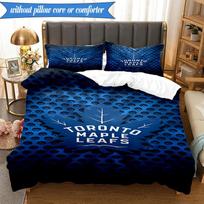 3PCS Maple Leafs Emblem Bedding Set,Including 1pc Duvet Cover And 2pcs Pillowcases Perfect for Bedroom, Dormitory, Fan Christmas gift 180cmx210cm