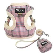 Soft Fleece Cat Harness Vest Warm Dog Puppy Chihuahua Harness Leash Set Adjustable Pets Vests Coat For Small Medium Dogs Cats XS gray