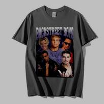 Backstreet Boys Rock Band T-Shirt Vintage Punk Tee Shirt Men's Women T-Shirts Oversized Harajuku XL black