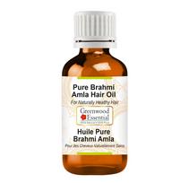 Greenwood Essential Brahmi Amla Hair Oil | Traditionally Extracted | Pure | Non-Sticky | Lightweight | For Hair Care Routines | Men & Women | Tra white